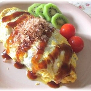 シャキシャキ☆材料3つで広島風お好み焼きオムレツ